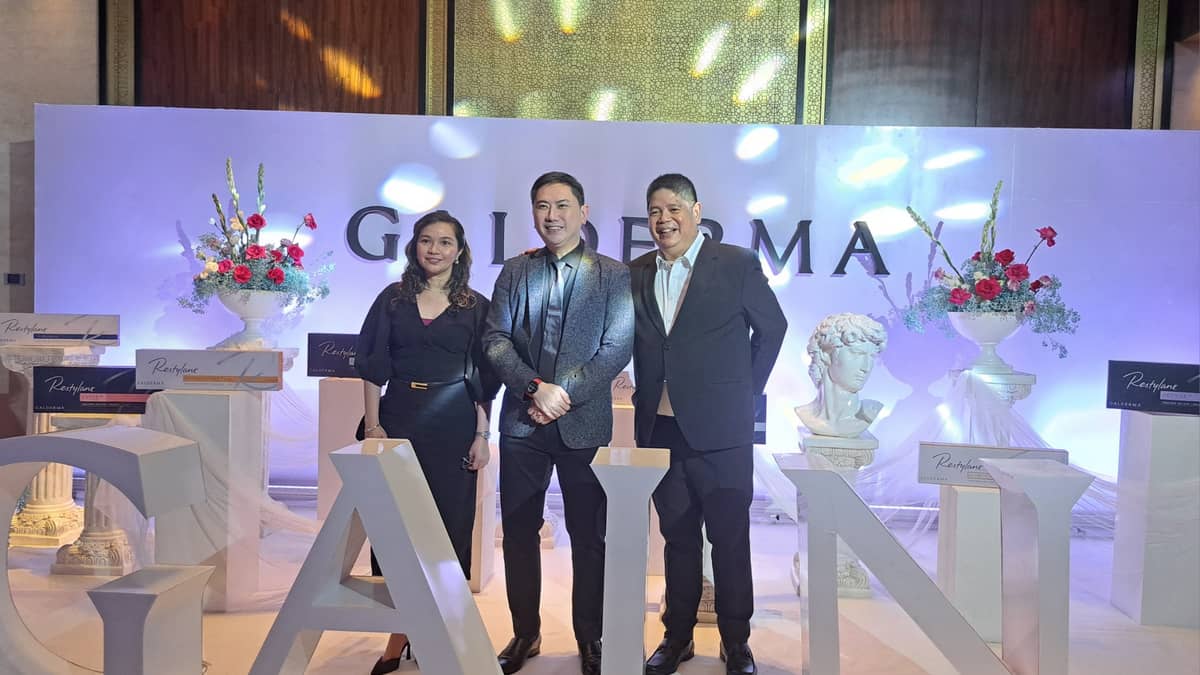(From left) Business Head of Galderma Aesthetucs PH Michelle De Jesus, Galderma Aesthetics Medical Lead Doctor Sydney Cu, General Manager of Galderma Philippines Louie Roxas