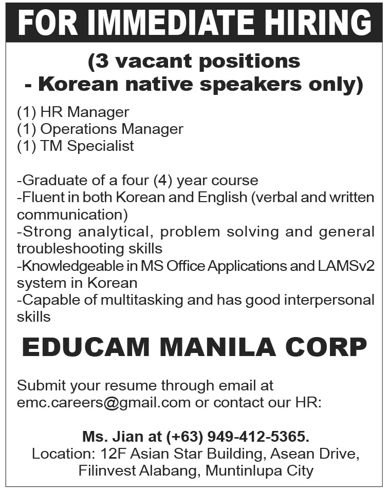 Educam Manila Corp