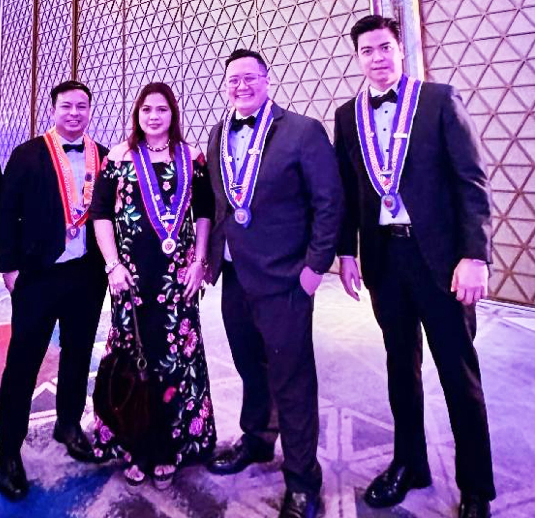 Carmen Victoria Cusi with Savoy Hotels’ Coke Semblante, Joseph Chiongbian and Belmont Hotel’s Johnson del Valle.