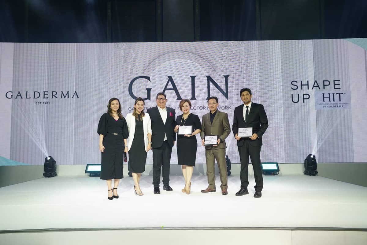 Caption: (From left) Galderma Injectables Aesthetics’ Business Unit Head Michelle De Jesus, Marketing and Customer Education Training Manager Christine Yap-Legaspi, Galderma Philippines’ General Manager Louie Roxas, Internationally Renowned Plastic Surgeon Dr. Stephanie Lam, Chairman of the Philippine Academy of Facial Plastic & Reconstructive Surgeons Dr. Jaime Arzadon, and Dr. Henry Claravall, MD.