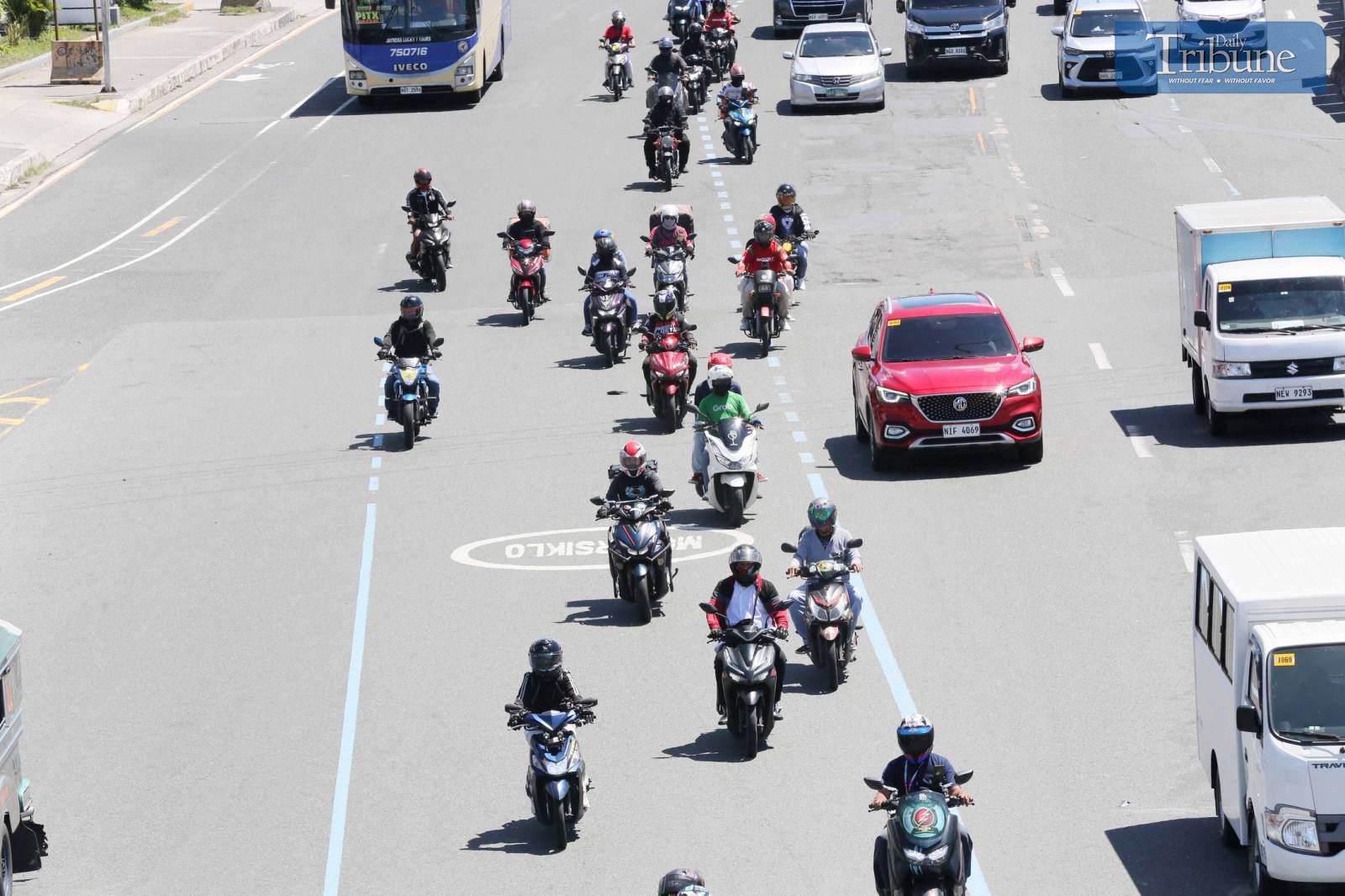 Motorcycles on Commonwealth Avenue