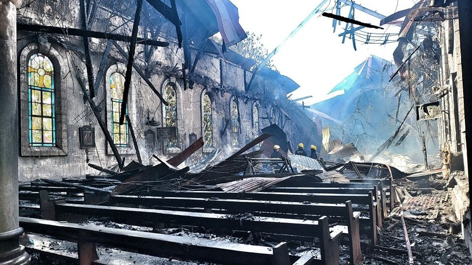 17th-century Ilagan church temporarily closed after fire
