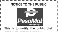 Pesomat Lending Corp.