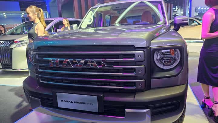 GWM’s Haval Henglong PHEV is an imposing presence on the show floor.