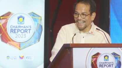 COORDINATION. Housing Secretary Jose Rizalino Acuzar delivers his speech during the Pag-IBIG Funds Chairman's Report at PICC in Pasay City on 27 February 2024. Acuzar on Sunday (7 April) promised the Department of Human Settlements and Urban Development’s firmer support to local government units and bolster coordination with other national government agencies.