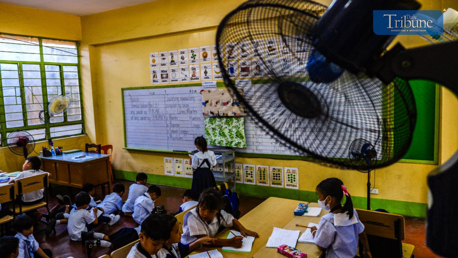 Electric fan as relief from extreme heat