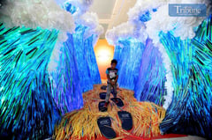 Plastic-inspired art installation