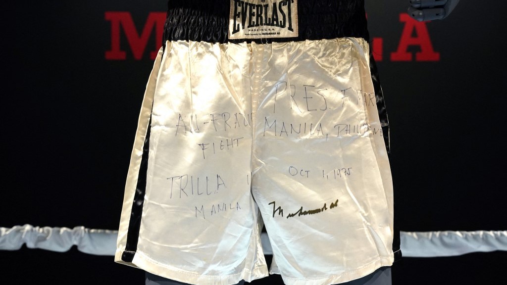 Muhammad Ali's 'Thrilla in Manila' shorts up for auction