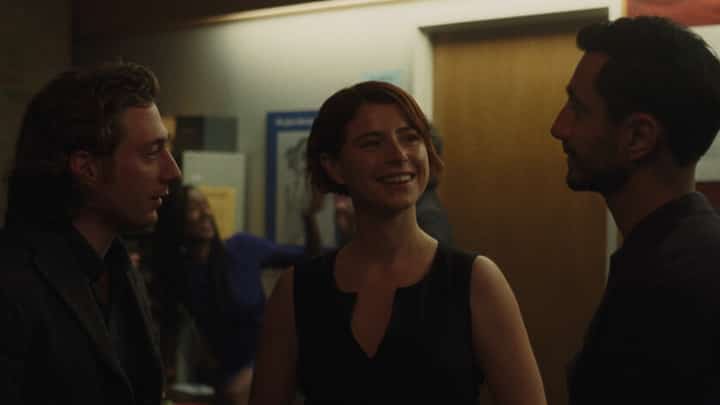JEREMY Allen White as Ryan, Jesse Buckley as Anna and Riz Ahmed Ryan as Amir.
