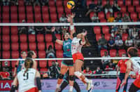 ALINA Bicar of Chery Tiggo and Audrey Paran of Galeries Tower engage in a joust during their PVL All-Filipino Conference game. The Crossovers prevailed, 26-24, 23-25, 19-25, 25-12, 15-9.