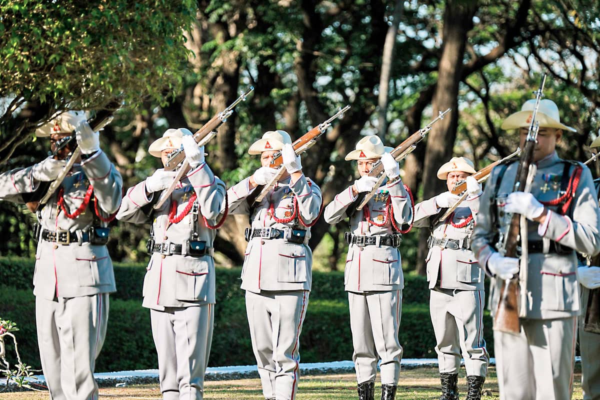 Honoring heroes with a gun salute