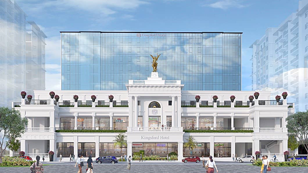 The 12-story, 300-room Kingsford Hotel Bacolod is rising as an iconic Megaworld hotel development, featuring several first-in-the-city amenities, including its own Executive Lounge and a high-ceiling, pillarless Grand Ballroom.