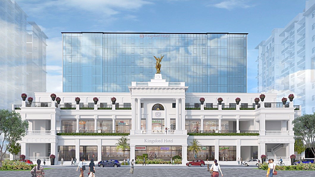 The 12-story, 300-room Kingsford Hotel Bacolod is rising as an iconic Megaworld hotel development, featuring several first-in-the-city amenities, including its own Executive Lounge and a high-ceiling, pillarless Grand Ballroom.