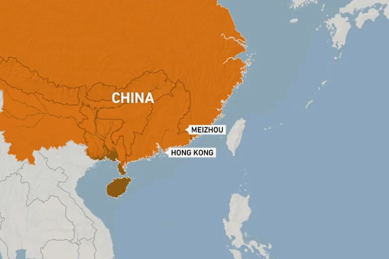 China road collapse sends dozens to hospital