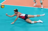 Tots Carlos puts on the work to help Creamline beat Petro Gazz in four sets, 27-25, 23-25, 27-25, 26-24, in the semifinals of the PVL All-Filipino Conference Thursday at the Philsports Arena in Pasig City.