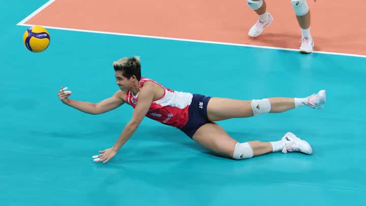 Tots Carlos puts on the work to help Creamline beat Petro Gazz in four sets, 27-25, 23-25, 27-25, 26-24, in the semifinals of the PVL All-Filipino Conference Thursday at the Philsports Arena in Pasig City.