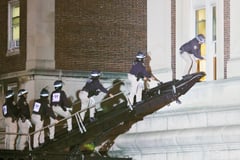 UCLA rival protesters clash, Columbia students arrested