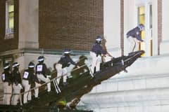 UCLA rival protesters clash, Columbia students arrested