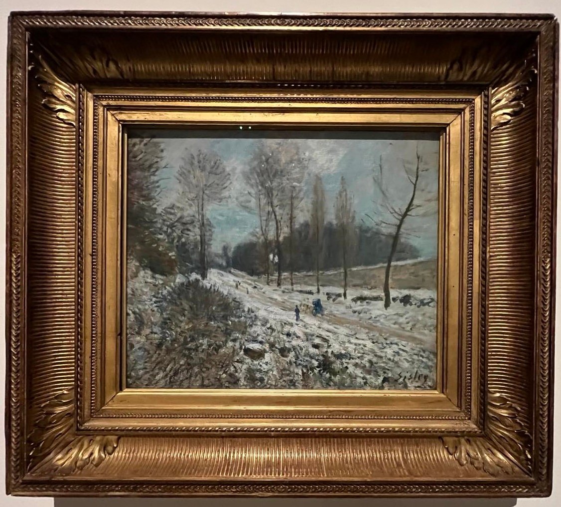 ‘The Coeur-Volant Hill in Marly in the Snow,’ by Alfred Sisley, 1877-1878, oil on canvas.