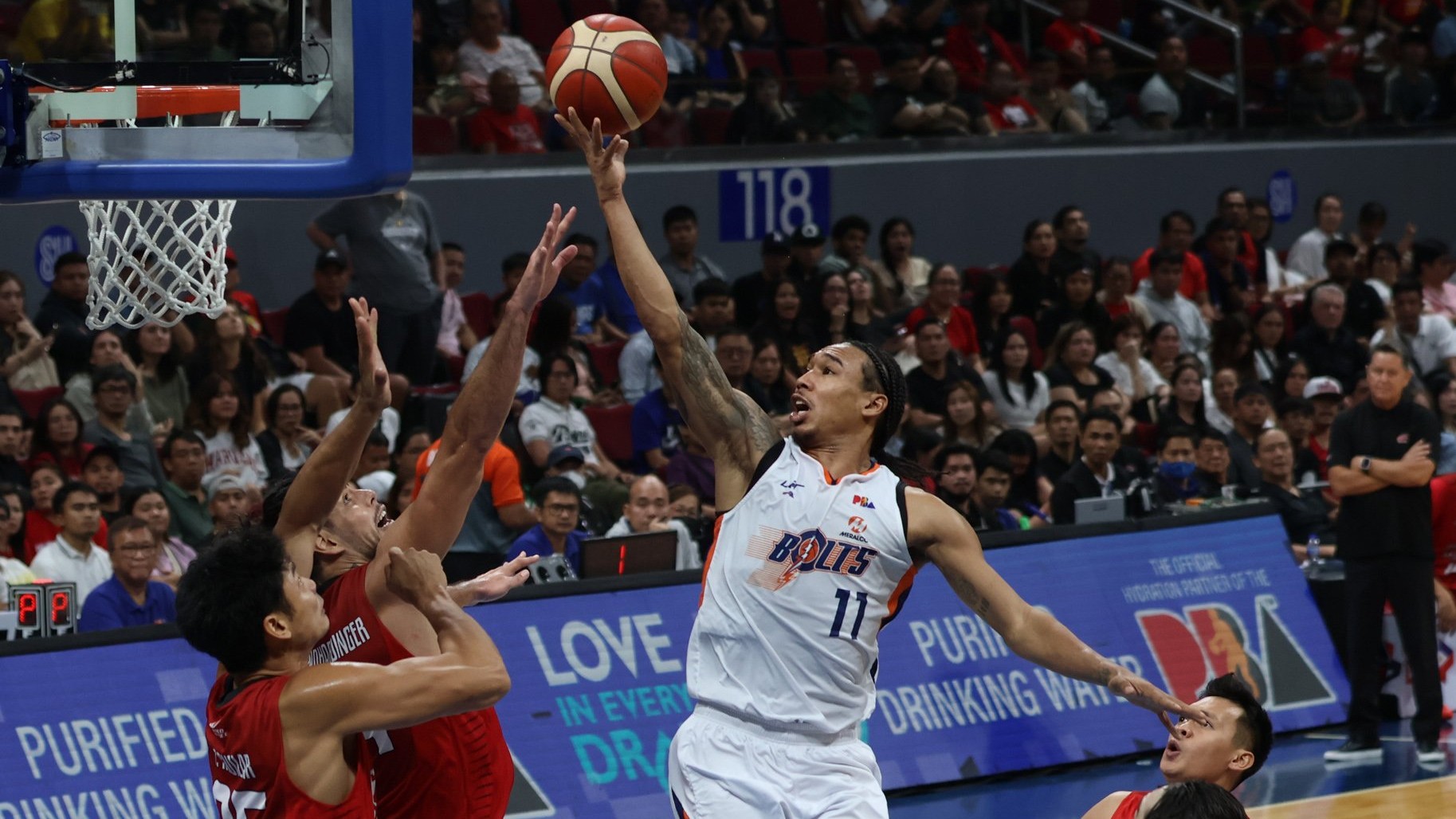 Chris Newsome soars to a 20-point performance as Meralco whipped Barangay Ginebra, 103-91, in Game 2 of their best-of-seven semifinal series in the PBA Philippine Cup at the Mall of Asia Arena. The series is now tied at one game apiece.