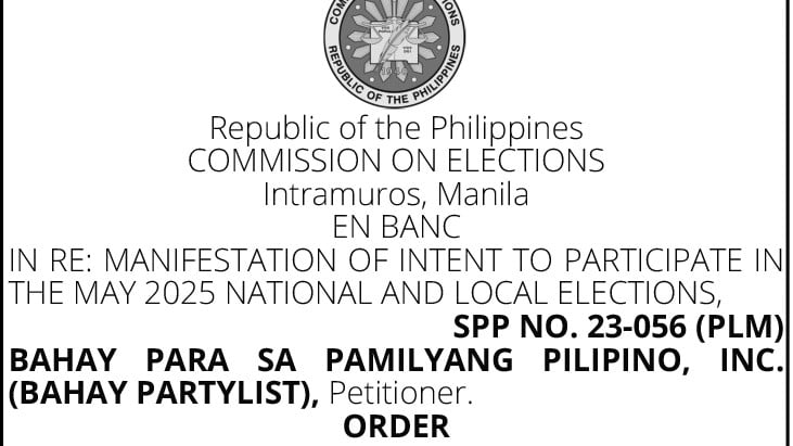 Bahay Para sa Pamilyang Pilipino, Inc. ( Bahay Partylist)