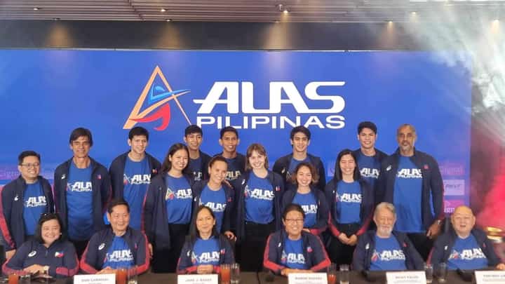 MEMBERS of Alas Pilipinas headed by Jia de Guzman (standing, third from right) are ready to represent the country in the 2024 AVC Challenge Cup set at the Rizal Memorial Coliseum on 22 May.