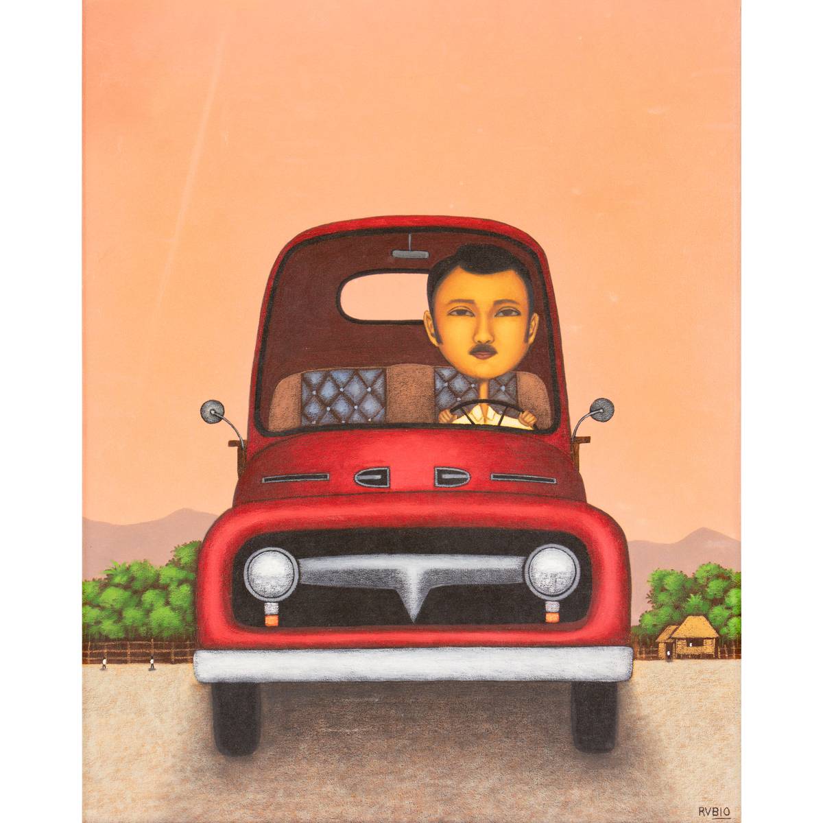 Dominic Rubio’s untitled oil on canvas, 29 1_2 x 23 1_2 in