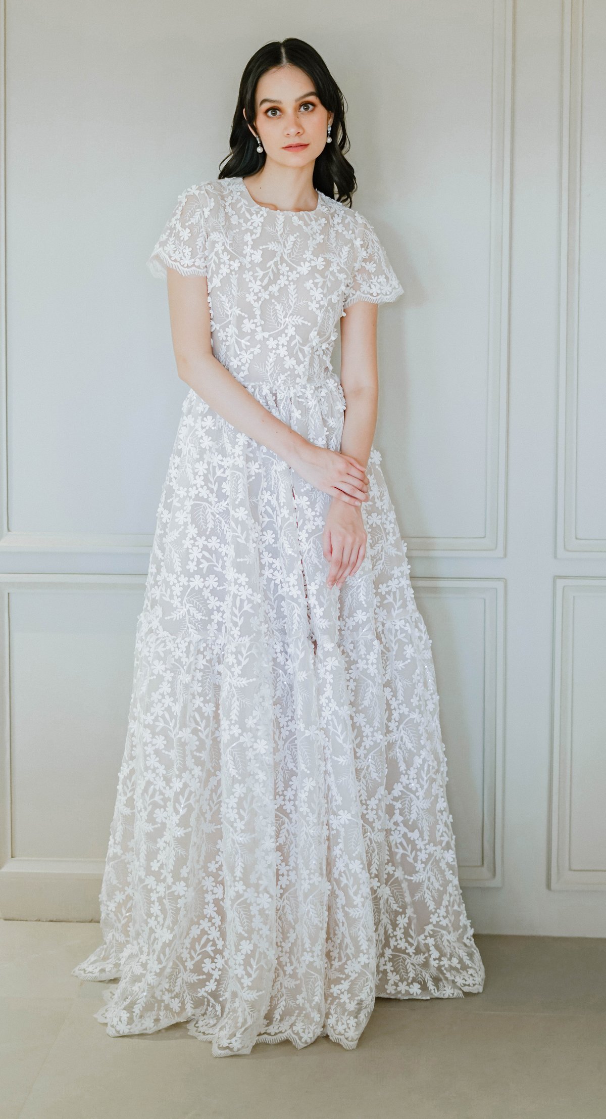 Full lace see through gown.