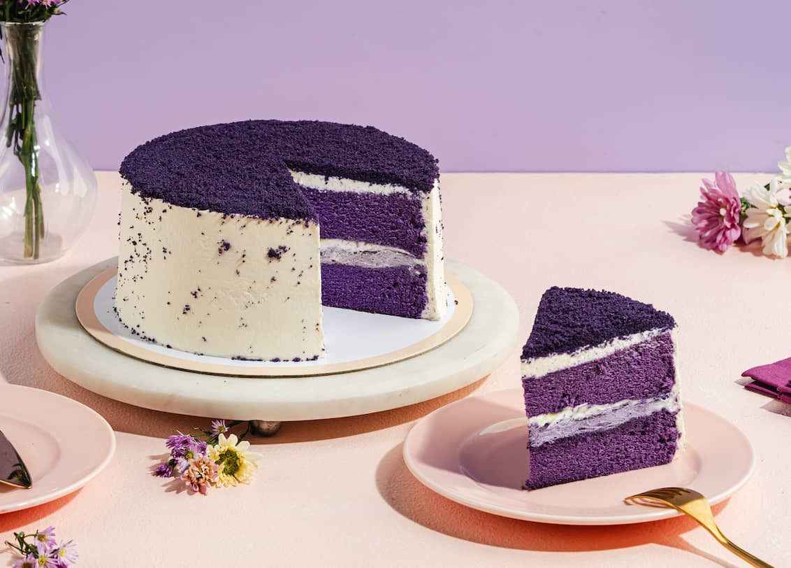 Honeybon’s Ube Queso Cake.