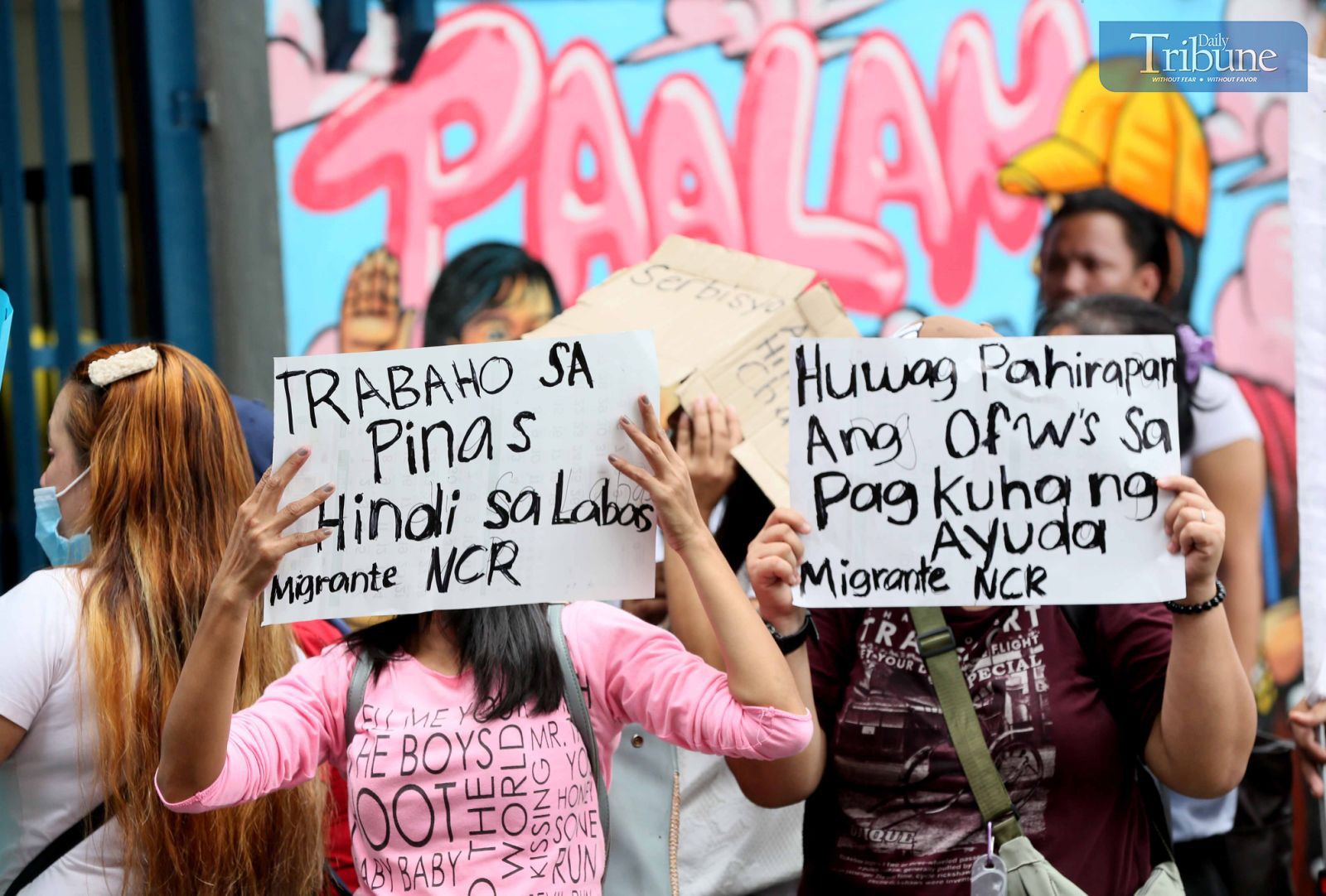 Labor groups stage protest