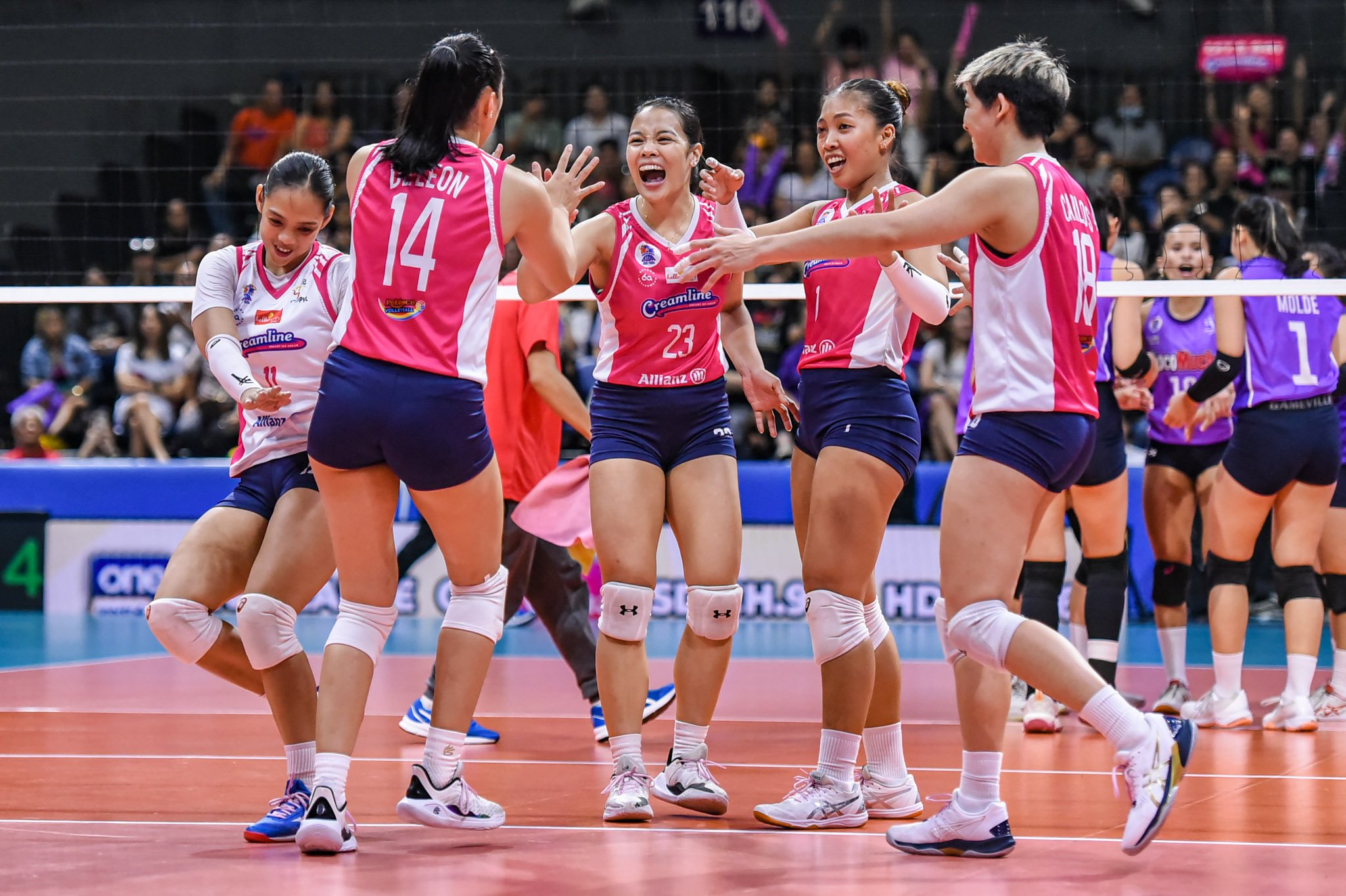 Creamline escapes Choco Mucho, nears 8th PVL title