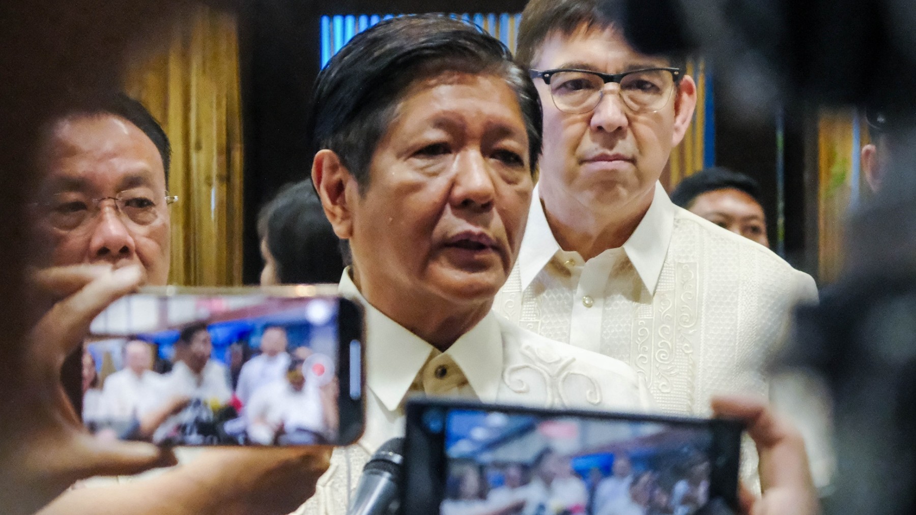 (FILES) President Ferdinand Marcos Jr. during a media interview
