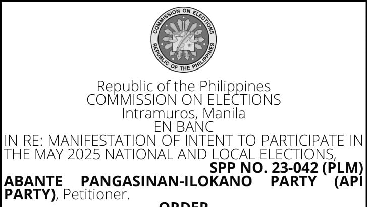 Abante Pangasinan-Ilokano Party (API Partylist)