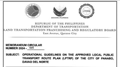 LTFRB MEMORANDUM CIRCULAR NUMBER 2024 - 025