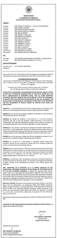 CITY RESOLUTION NO. 2024-040