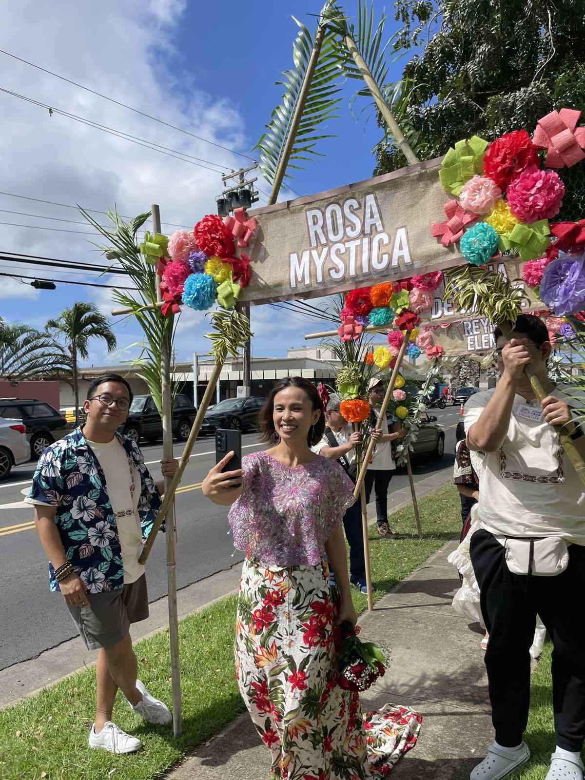Ms. Vina Araneta-Pilapil, a participant in the pioneering batch of the Friends, Partners, Allies Program, joined the Santacruzan as Rosa Mystica.