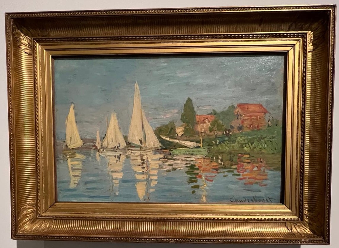 ‘Régates à Argenteuil,’ by Claude Monet, 1872, oil on canvas.