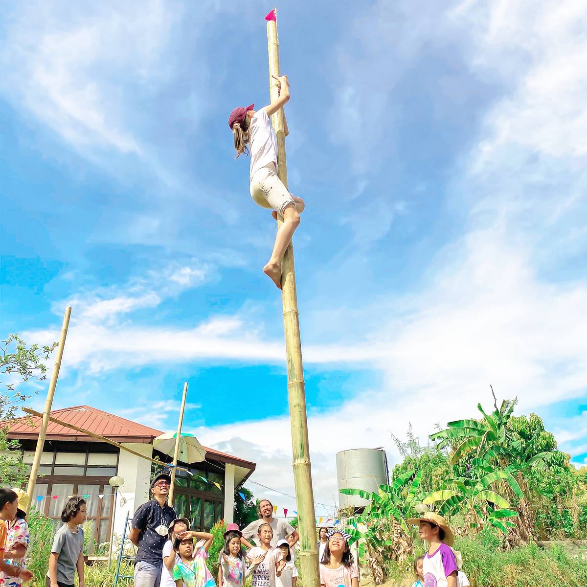 Palo sebo is one of the games at the Peryang Pinoy.