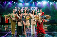Earthy beauties Irha Mel Alfeche of Matanao, Davao del Sur (center) was crowned Miss Philippines Earth 2024. Her elemental court includes: Air, Feliz Clareianne Thea Recentes of Sindangan, Zamboanga del Norte; Water, Samantha Dana Bug-os of Baco, Oriental Mindoro; Fire, Kia Labiano of Titay, Zamboanga Sibugay; and EcoTourism, Ira Patricia Malaluan of Batangas City.