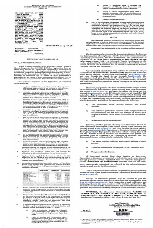 ENERGY REGULATORY COMMISSION