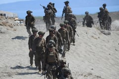 Philippines, US fire at 'invasion' force in South China Sea war games