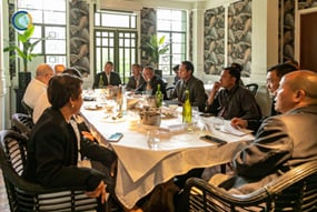 OFFICIALS of CCC and Bhutan’s RSPN discuss pro-climate practices and explore potential opportunities for future collaboration during a lunch meeting.