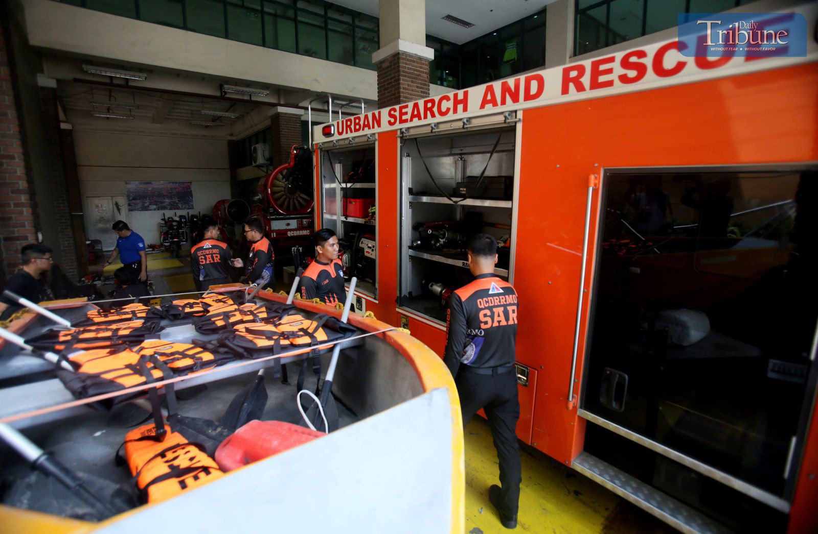 QC disaster team shows readiness