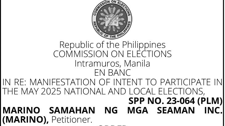 Marino Samahan ng mga Seaman Inc. ( MARINO Partylist)
