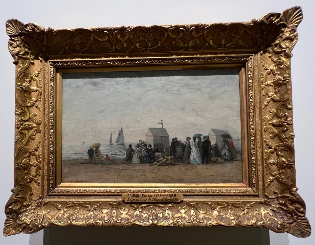 ‘The Beach at Trouville,’ by Eugène Louis Boudin, 1863, oil on canvas.