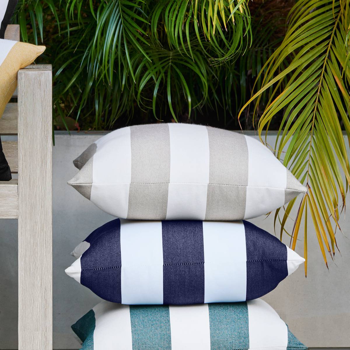CABANA stripe pillows.
