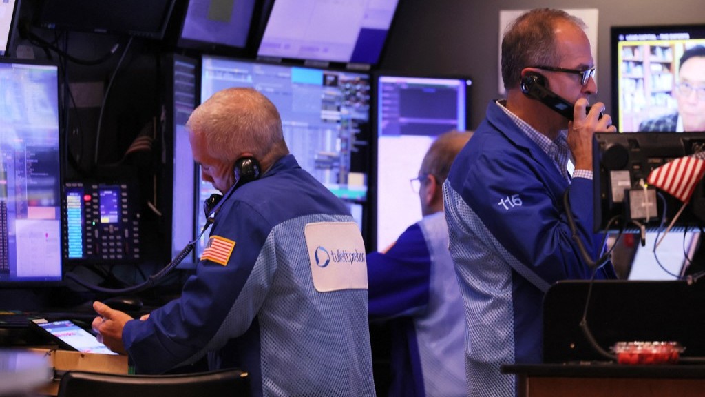 Stocks gain while dollar retreats as US labor market cools