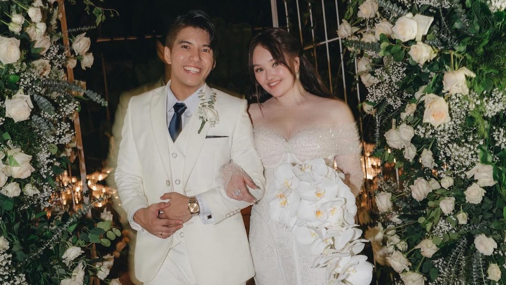Mika de la Cruz weds Nash Aguas in intimate Tagaytay wedding
