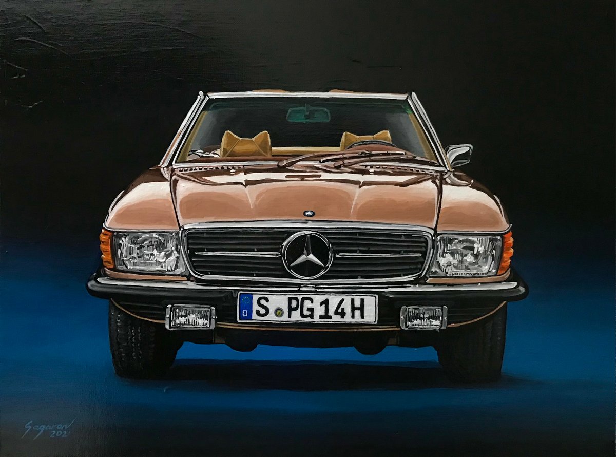From 2nd Online Exhibition — MERCEDES-BENZ SL SERIES
Title: Mercedes-Benz SL (W113) — 1963
Material: Acrylic on canvas
Year: 2021