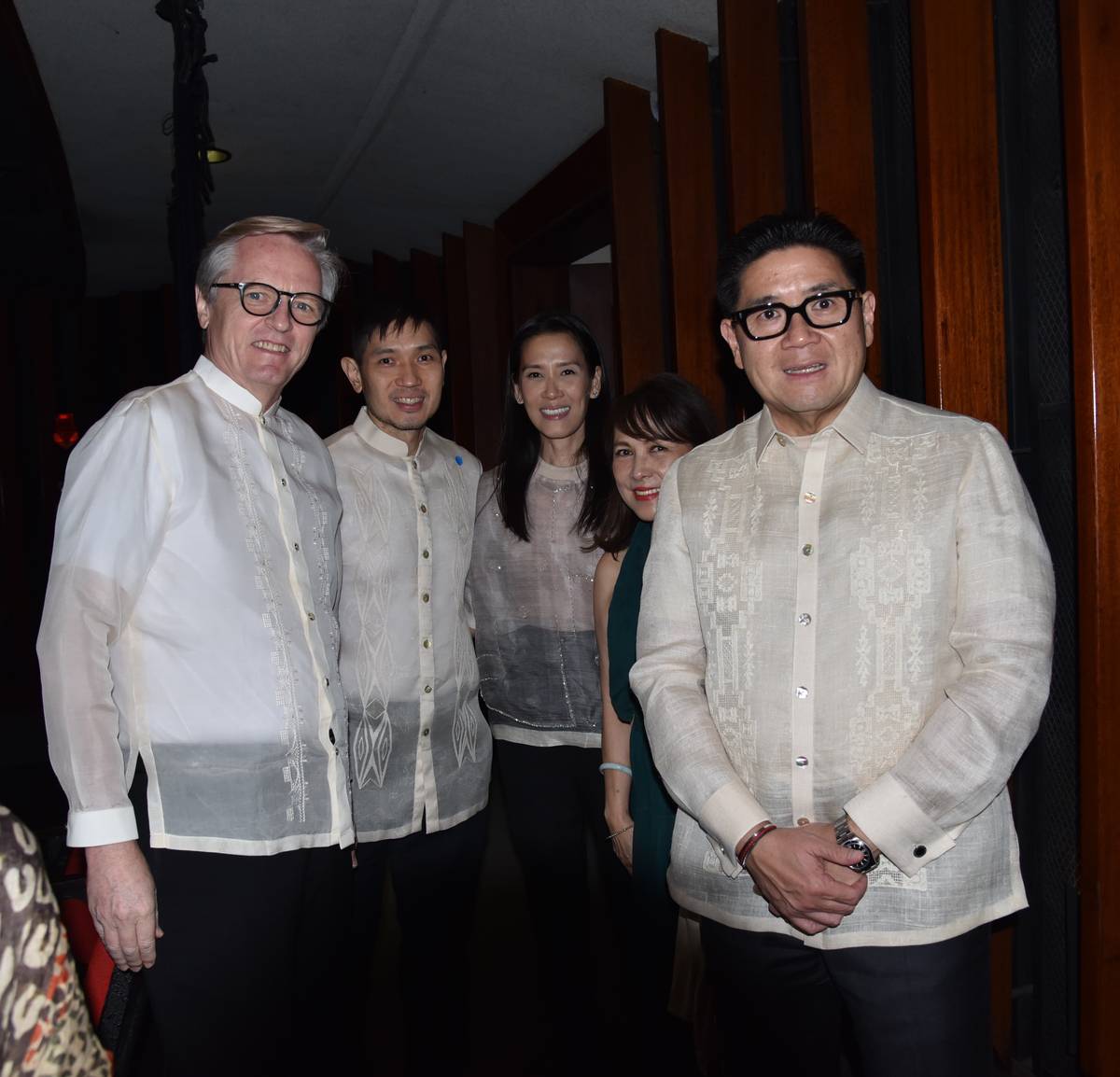Hermod ‘Buster’ Allertsen,  director of Philippine Italian Association, Michael Huang, Kathy Huang, Rayla Allertsen and Anton Huang.